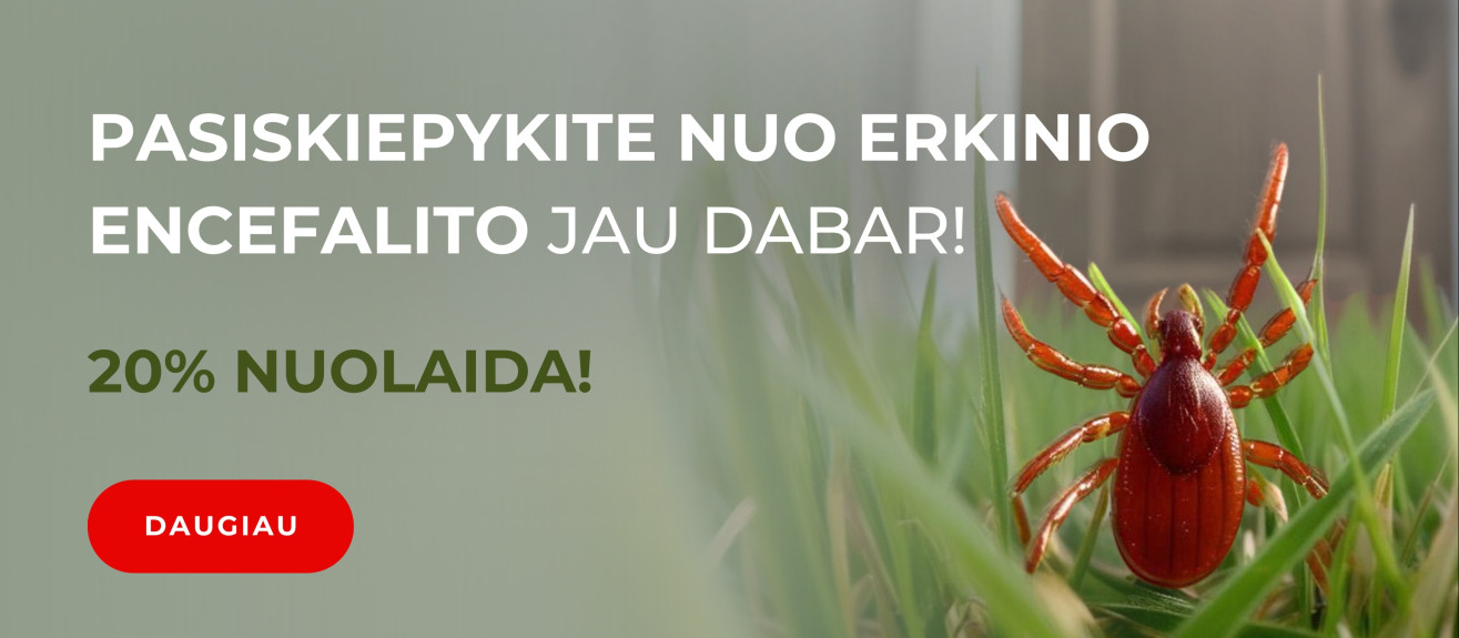 Erkinio encefalitos akcija visą vasarą
