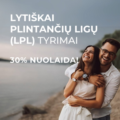 Lytiškai plintančių lygų nustatymo tyrimai su 30% nuolaida