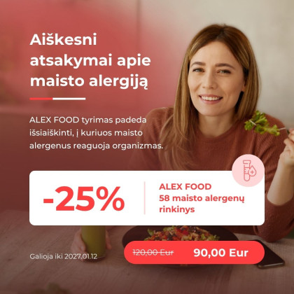 ALEX FOOD 58 maisto alergenų tyrimui -25 %
