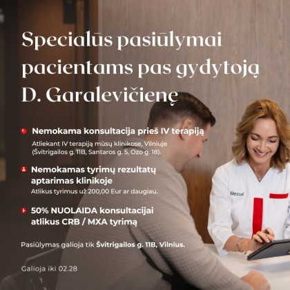 Specialūs pasiūlymai pacientams pas gydytoją D. Garalevičienę