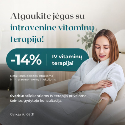 Atgaukite jėgas su intravenine vitaminų terapija! Atgaukite jėgas su intravenine vitaminų terapija!