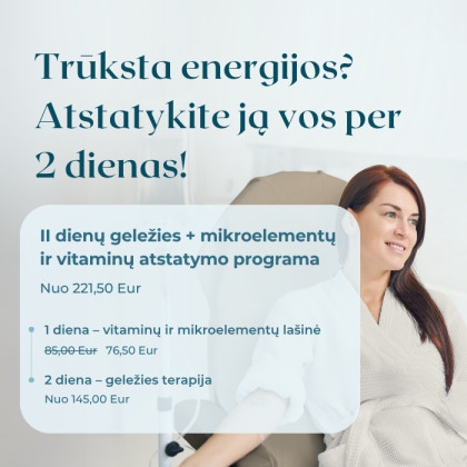 Trūksta energijos? Atstatykite ją vos per 2 dienas!