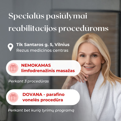 Specialūs pasiūlymai reabilitacijos procedūroms Santariškėse!