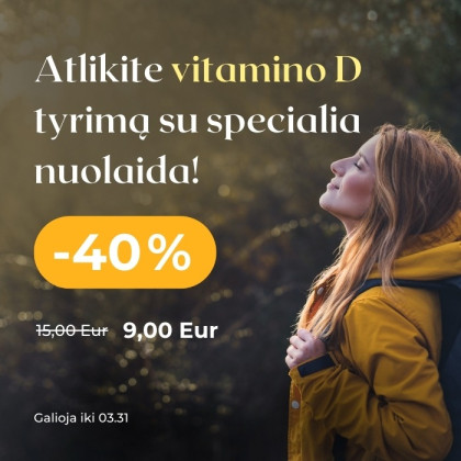 Vitamino D tyrimo pasiūlymas