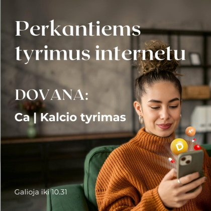 Perkantiems tyrimus internetu - dovana kalcio (Ca) tyrimas