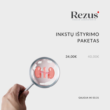 Akcija inkstų ištyrimo paketui