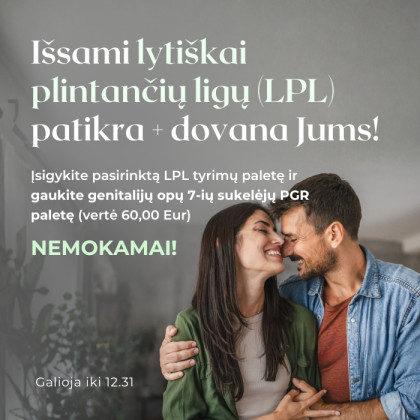 Išsami lytiškai plintančių ligų (LPL) patikra + dovana Jums!