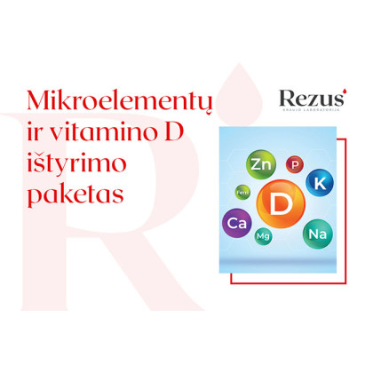 Akcija mikroelementų ir vitamino D ištyrimo paketui