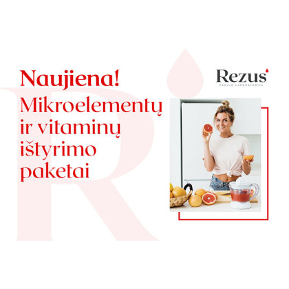 Akcija mikroelementų ir vitaminų ištyrimo paketams