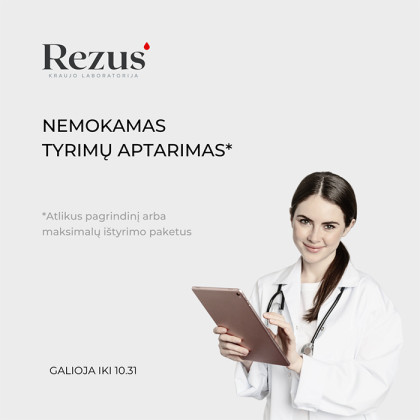 Nemokamas tyrimų aptarimas atlikus pagrindinį arba maksimalų ištyrimo paketus