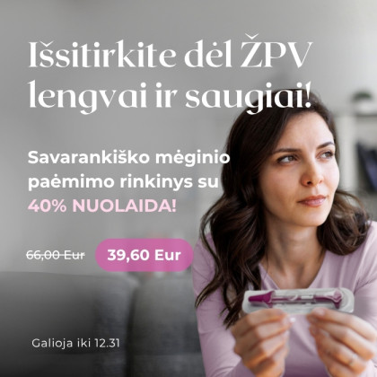 Išsitirkite dėl žmogaus papilomos viruso (ŽPV) lengvai ir saugiai!